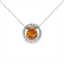 Mandarin Garnet & Diamond Pendant