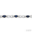 Oval Shape Gemstone & Diamond Bracelet