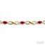 Oval Shape Gemstone & Diamond Bracelet