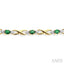 Oval Shape Gemstone & Diamond Bracelet