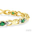 Oval Shape Gemstone & Diamond Bracelet