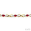 Oval Shape Gemstone & Diamond Bracelet