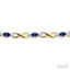 Oval Shape Gemstone & Diamond Bracelet