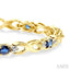 Oval Shape Gemstone & Diamond Bracelet