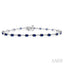 Oval Shape Gemstone & Diamond Bracelet