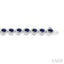 Oval Shape Gemstone & Halo Diamond Bracelet
