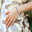 Oval Shape Gemstone & Halo Diamond Bracelet