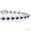Oval Shape Gemstone & Halo Diamond Bracelet