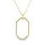 Diamond Open Hexagon Pendant