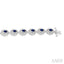 Oval Shape Gemstone & Halo Diamond Bracelet