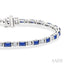 Emerald Shape Art Deco Gemstone & Diamond Bracelet