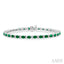 Oval Shape Gemstone & Diamond Bracelet