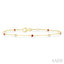 Alternate Gemstone & Diamond Station Chain Bracelet
