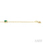 Emerald Shape Paperclip Gemstone & Halo Diamond Chain Bracelet