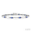 Oval Shape Gemstone & Diamond Bracelet