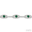 Cushion Shape Gemstone & Halo Diamond Bracelet