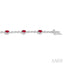 Oval Shape Gemstone & Halo Diamond Bracelet