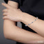 Oval Shape Gemstone & Halo Diamond Bracelet