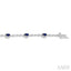 Oval Shape Gemstone & Halo Diamond Bracelet