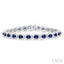 Emerald Shape Gemstone & Halo Diamond Bracelet