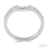 1/6 Ctw Round Cut Diamond Wedding Band in 14K White Gold