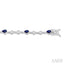 Pear Shape Gemstone & Diamond Bracelet