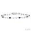 Pear Shape Gemstone & Diamond Bracelet