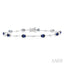 Oval Shape Bar Link Gemstone & Diamond Bracelet