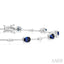 Oval Shape Bar Link Gemstone & Diamond Bracelet