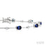 Oval Shape Bar Link Gemstone & Diamond Bracelet