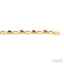 Paperclip Oval Shape Gemstone & Diamond Bracelet