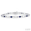 Paperclip Oval Shape Gemstone & Diamond Bracelet