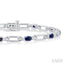 Paperclip Oval Shape Gemstone & Diamond Bracelet
