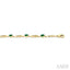 Oval Shape Gemstone & Diamond Bracelet
