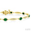 Oval Shape Gemstone & Diamond Bracelet