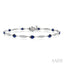 Oval Shape Gemstone & Diamond Bracelet