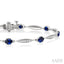 Oval Shape Gemstone & Diamond Bracelet