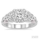 1/4 Ctw Diamond Semi-mount Engagement Ring in 14K White Gold