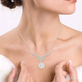 1 1/10 ctw Diamond Lovebright Necklace in 14K White Gold