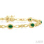 Oval Shape Gemstone & Diamond Fashion Bracelet