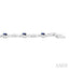 Oval Shape Gemstone & Diamond Fashion Bracelet