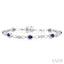Oval Shape Gemstone & Diamond Fashion Bracelet