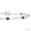 Oval Shape Gemstone & Diamond Fashion Bracelet