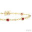 Pear Shape Gemstone & Diamond Fashion Bracelet