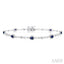 Pear Shape Gemstone & Diamond Fashion Bracelet