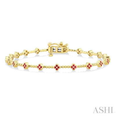 Bead Bijoux Clover Gemstone & Diamond Bracelet