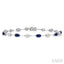 Oval Shape Gemstone & Lovebright Diamond Fashion Bracelet