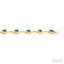 Emerald Shape Gemstone Halo Diamond Bracelet