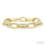 Aeris Gold Bold Oval Shape Link Diamond Fashion Bracelet