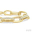 Aeris Gold Bold Oval Shape Link Diamond Fashion Bracelet